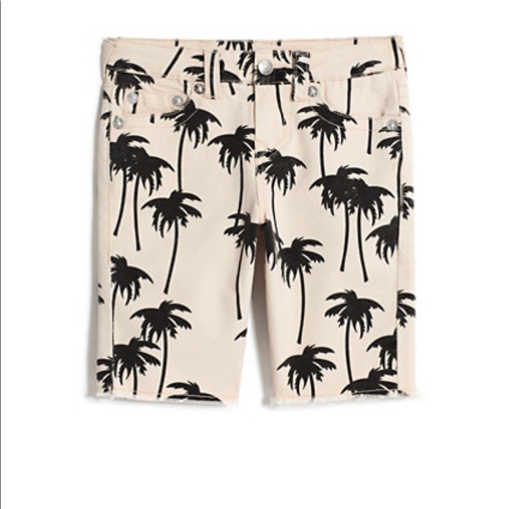 True Religion Frayed Hem Printed Short